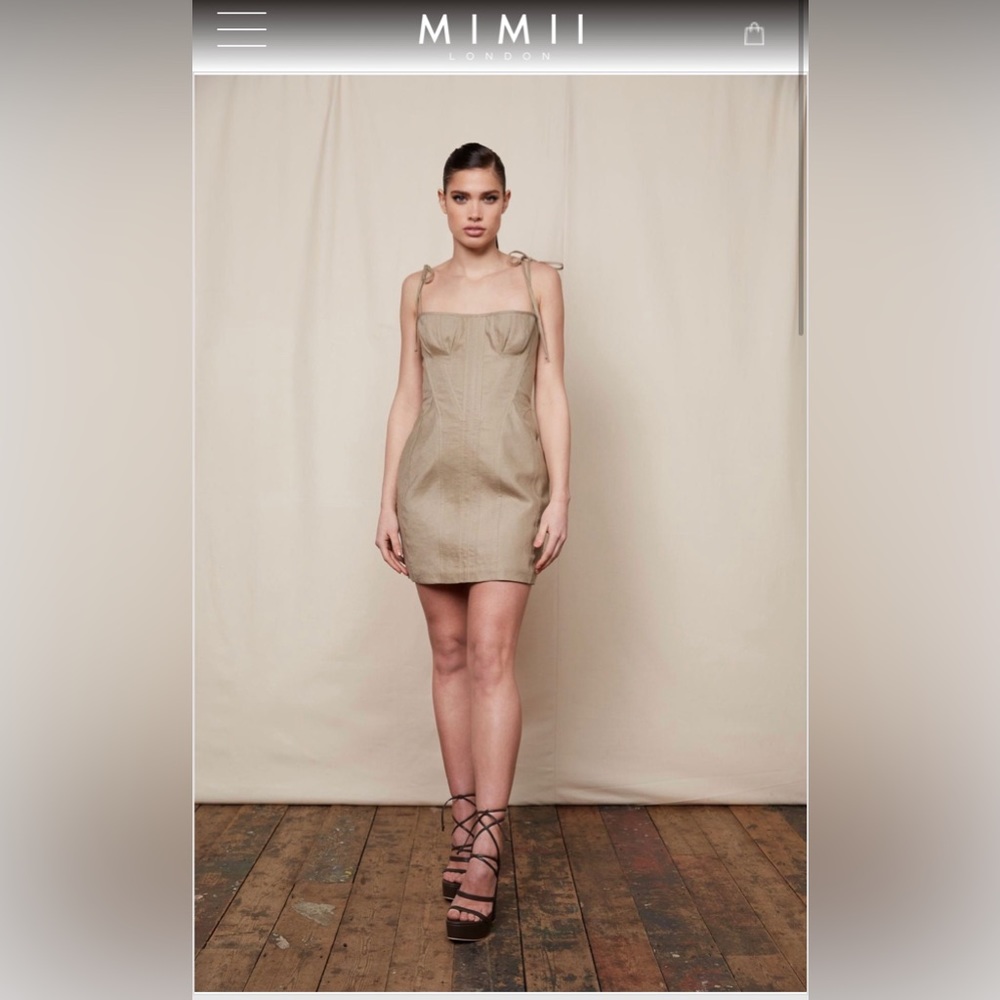 BRAND NEW Corset Linen Mini Dress